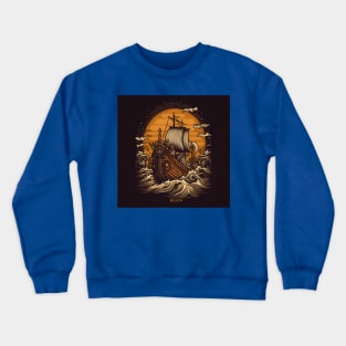 Viking Raiders on Longships Crewneck Sweatshirt